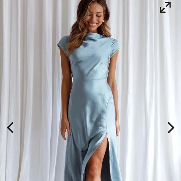 Selfie Leslie Sky Blue Midi Dress - Picture 5 of 6